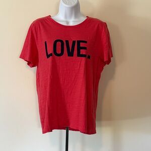J Crew Graphic "LOVE" TShirt Medium